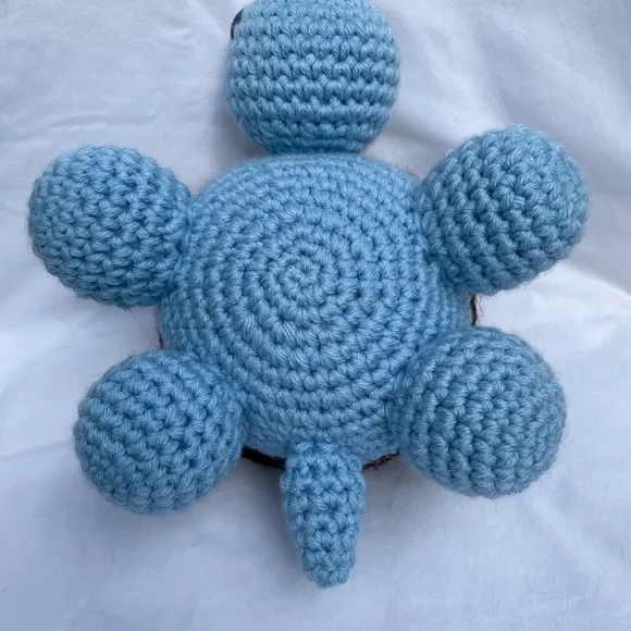 Handmade Crocheted Blue Turtle - Picture 5 of 8